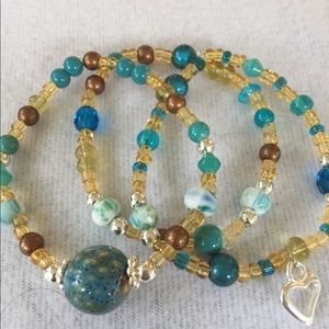 ✔️✔️Turquoise/Brown Stretch bracelet